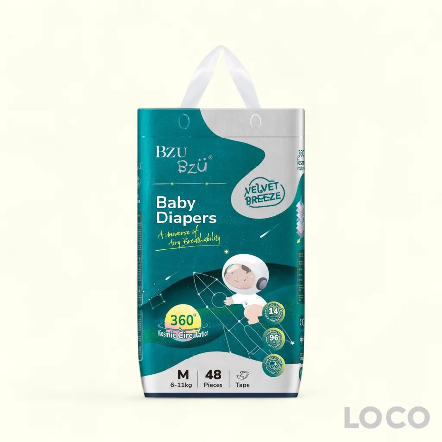 BzuBzu Velvet Breeze Baby Diapers Tape - M48