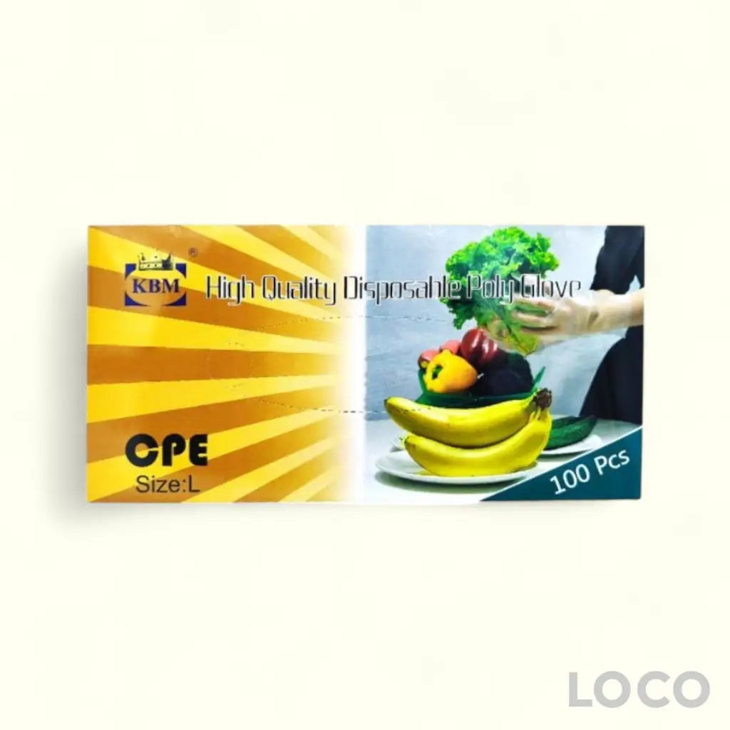 KBM Disposable Poly Glove 100S CPE