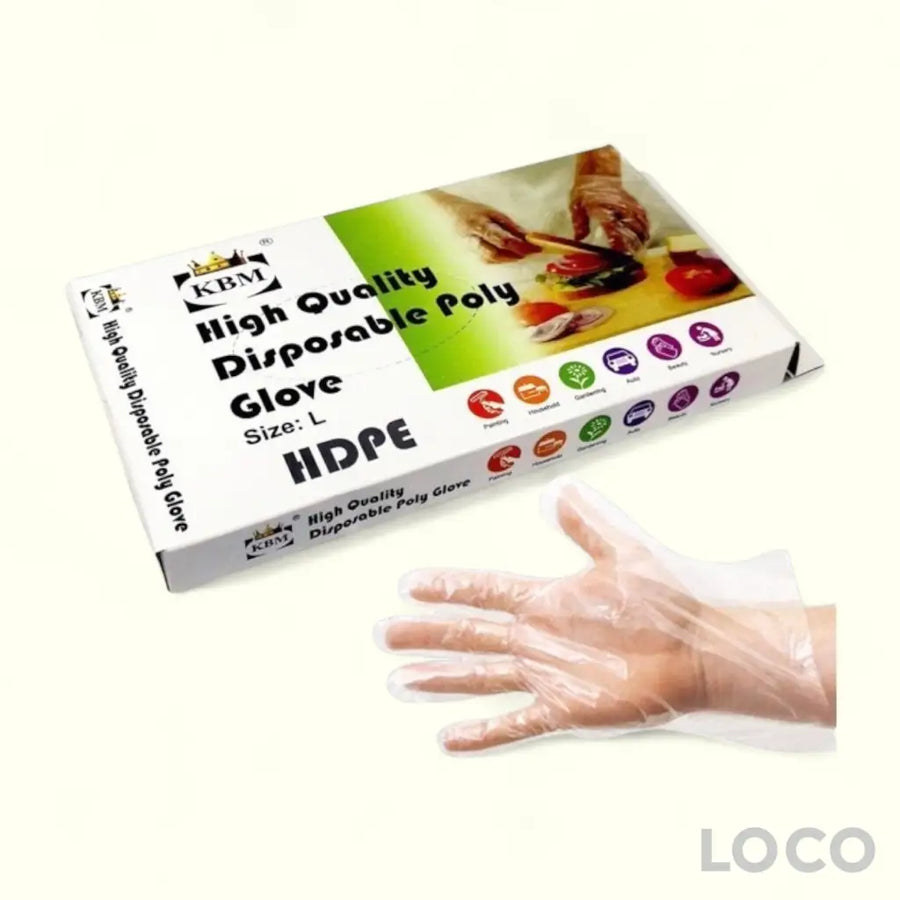 KBM Disposable Poly Glove 100S HDPE