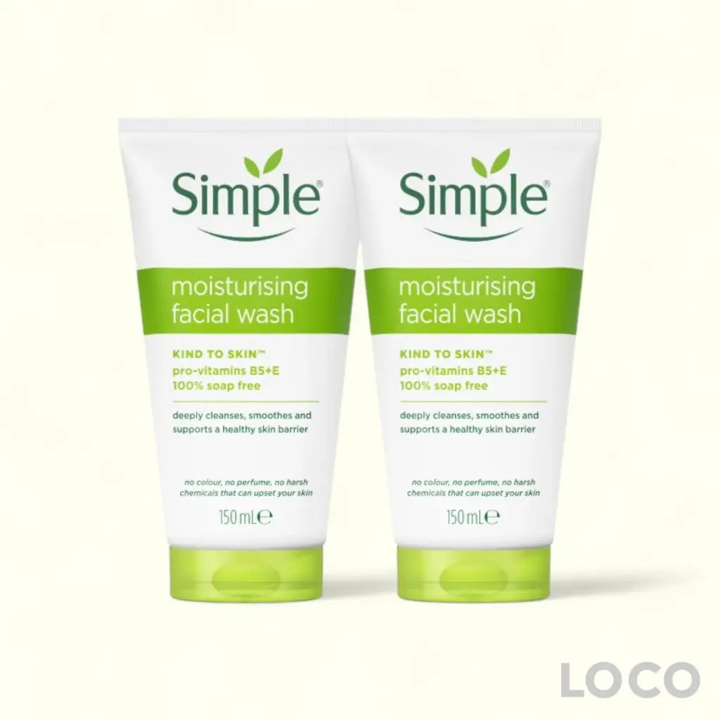 Simple Facial Wash 150ml Twin Pack - Moisturising