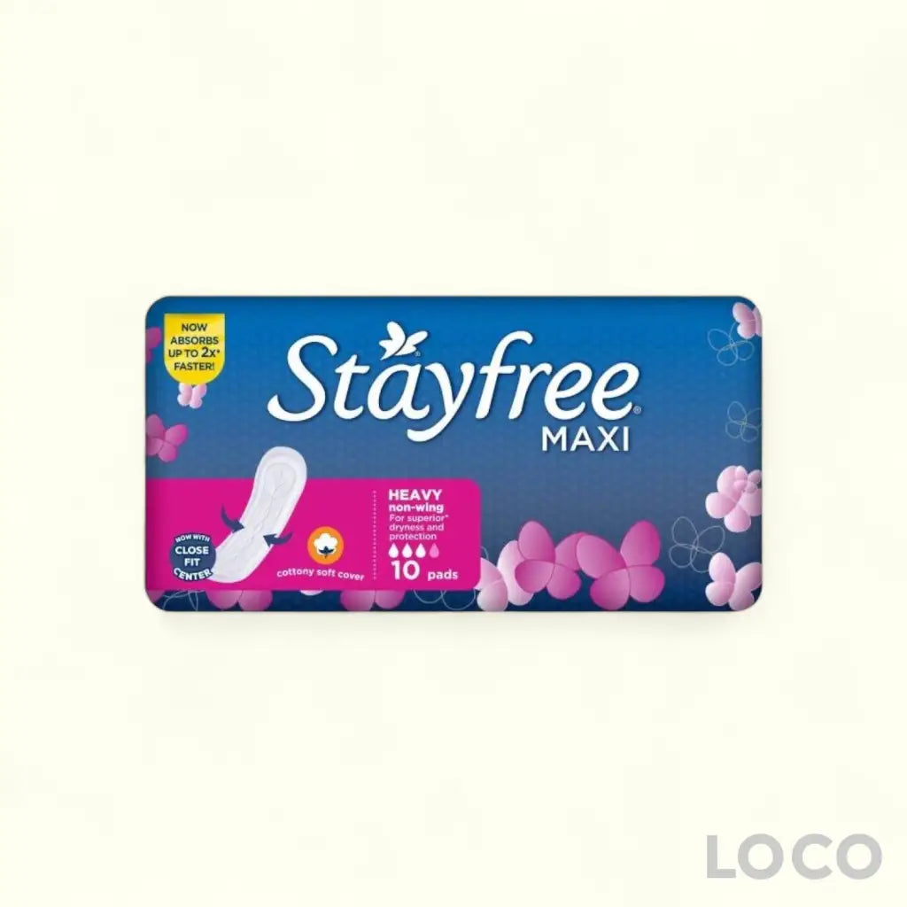 Stayfree Feminine Pads Cottony Soft Maxi Non-Wing 10S